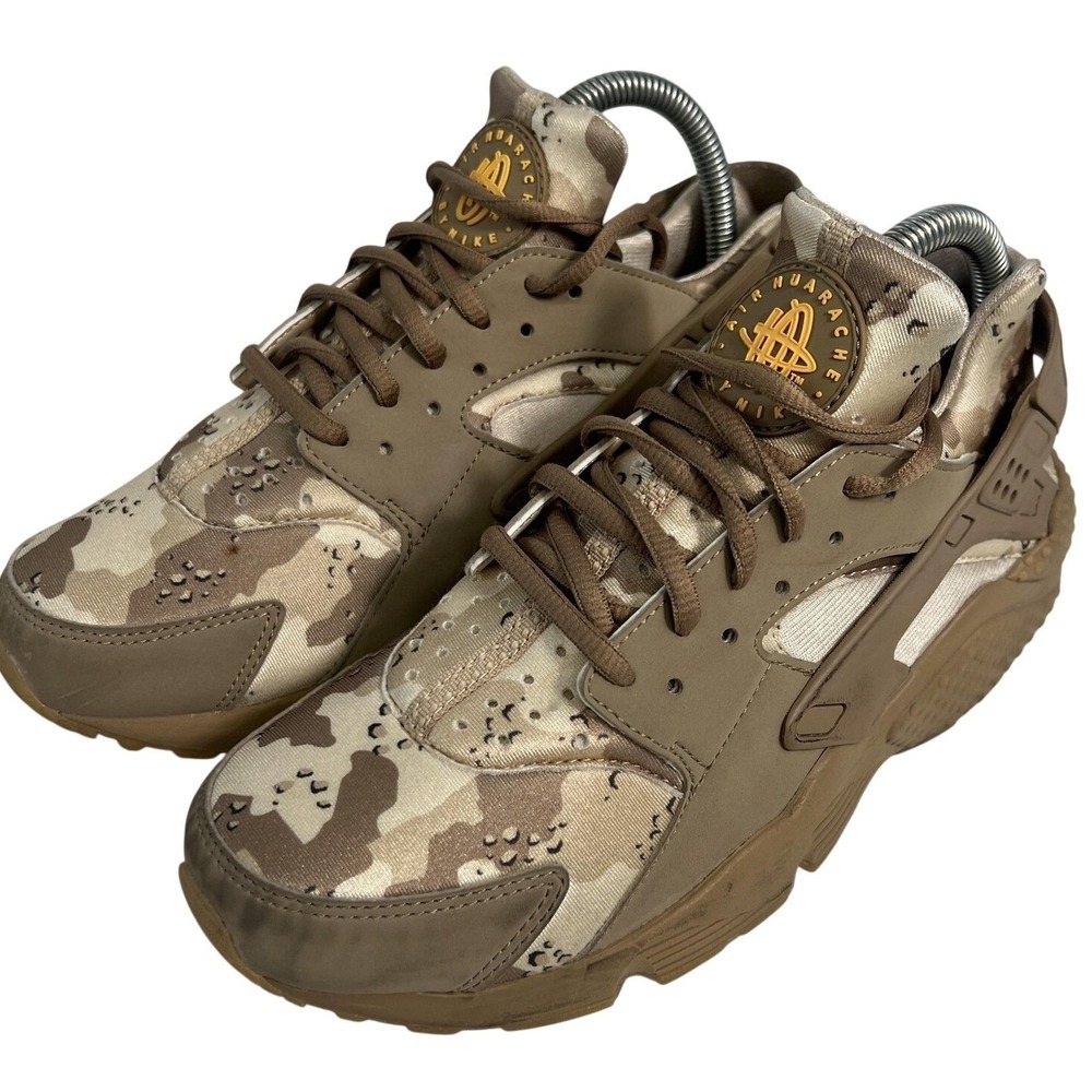 Nike Air Huarache Shoes‎ Mens Size 8 Brown Camo Desert Sneakers AT6156-200
